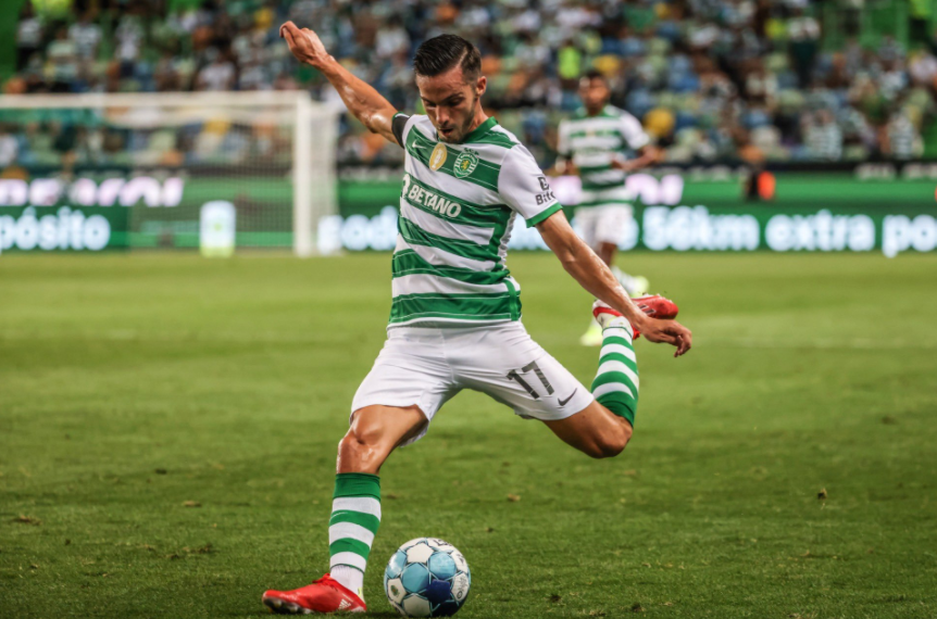 Pablo Sarabia com a camisa do Sporting