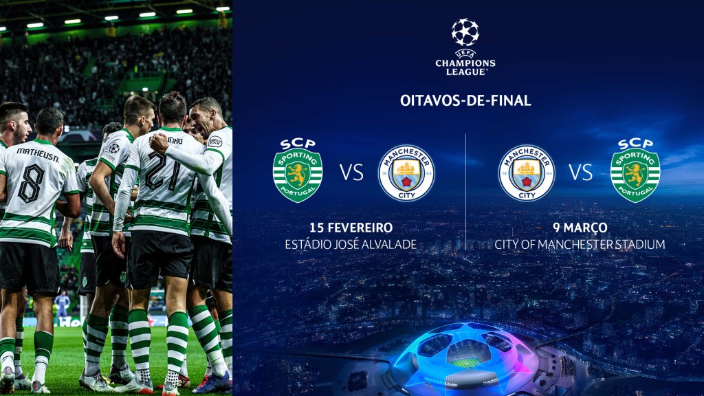 Sporting enfrentará o Manchester City nas oitavas da Champions