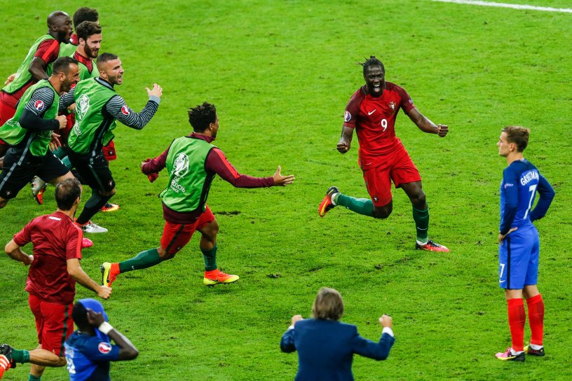 Eder comemora o gol do título da Eurocopa 2016